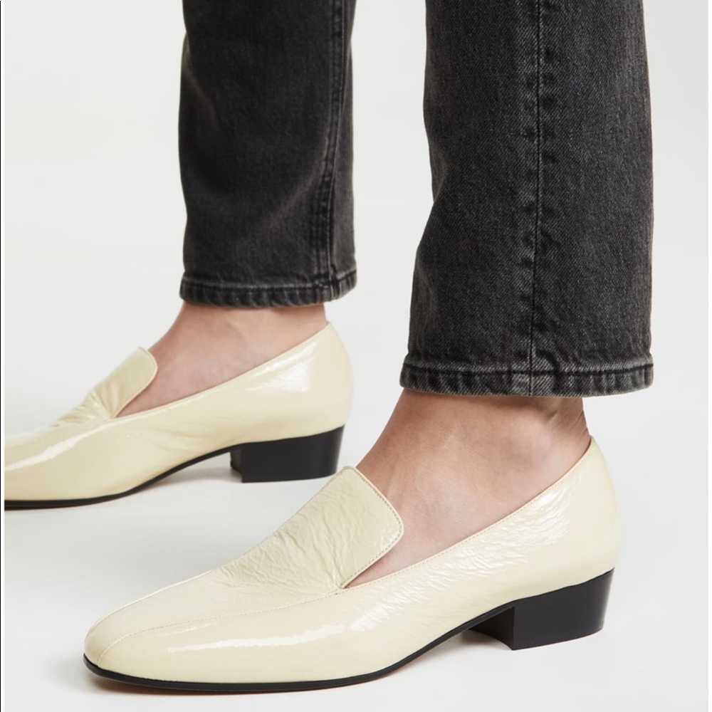 Rachel Comey Cheater Flat - Cream, Crinkled Patent Leather, Size 39 - New!